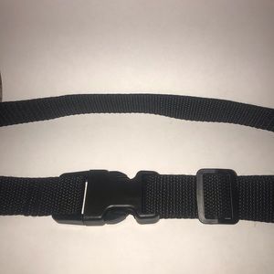 Handmade black buckle belt